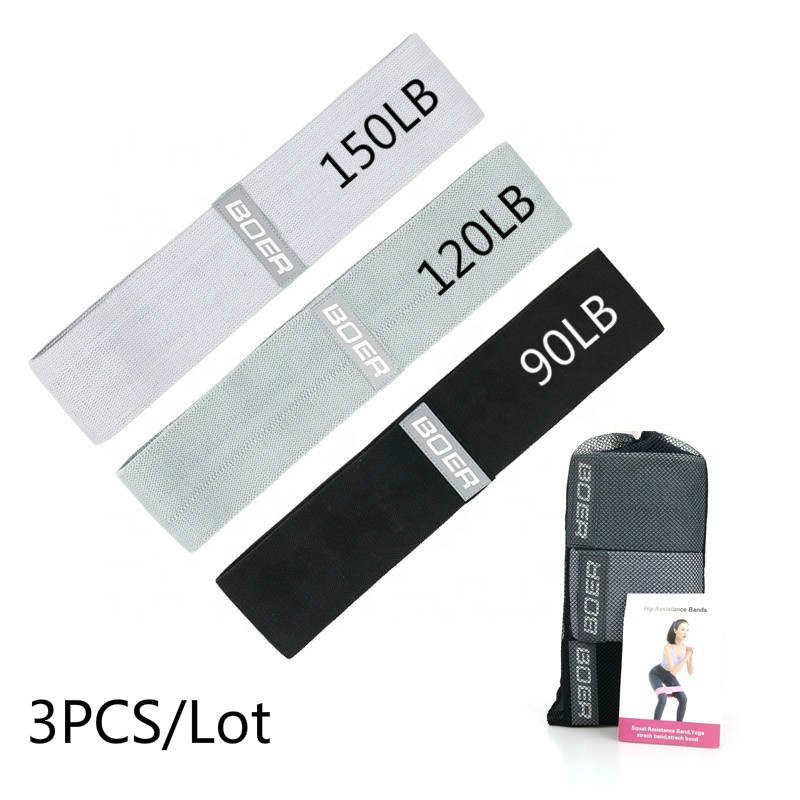 Home Gym Equipment Set - 3PCSผู้หญิงผู้ชายผ้าความต้านทานชุดกีฬายืดหยุ่นกีฬาโยคะฟิตเนสความต้านทานBand Gymอุปกรณ์การออกกำลังกายยางBand
