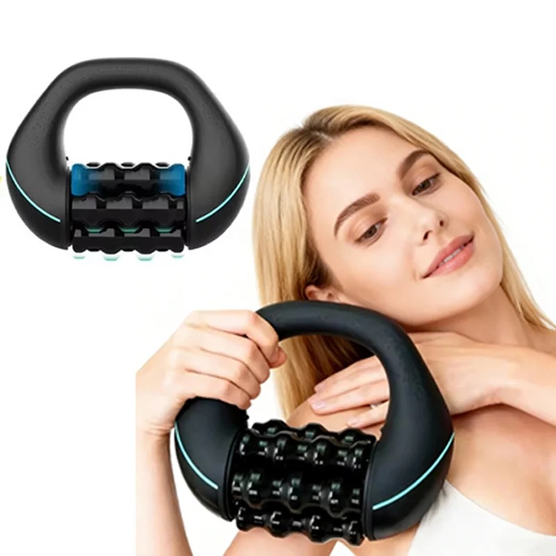 Home Gym Portable - ลูกกลิ้งนวดมือถือแบบสั่น, ปรับความเร็วได้, ชาร์จผ่าน USB, อุปกรณ์พกพาสำหรับผ่อนคลายกล้ามเนื้อ, ใช้ได้ในยิม,