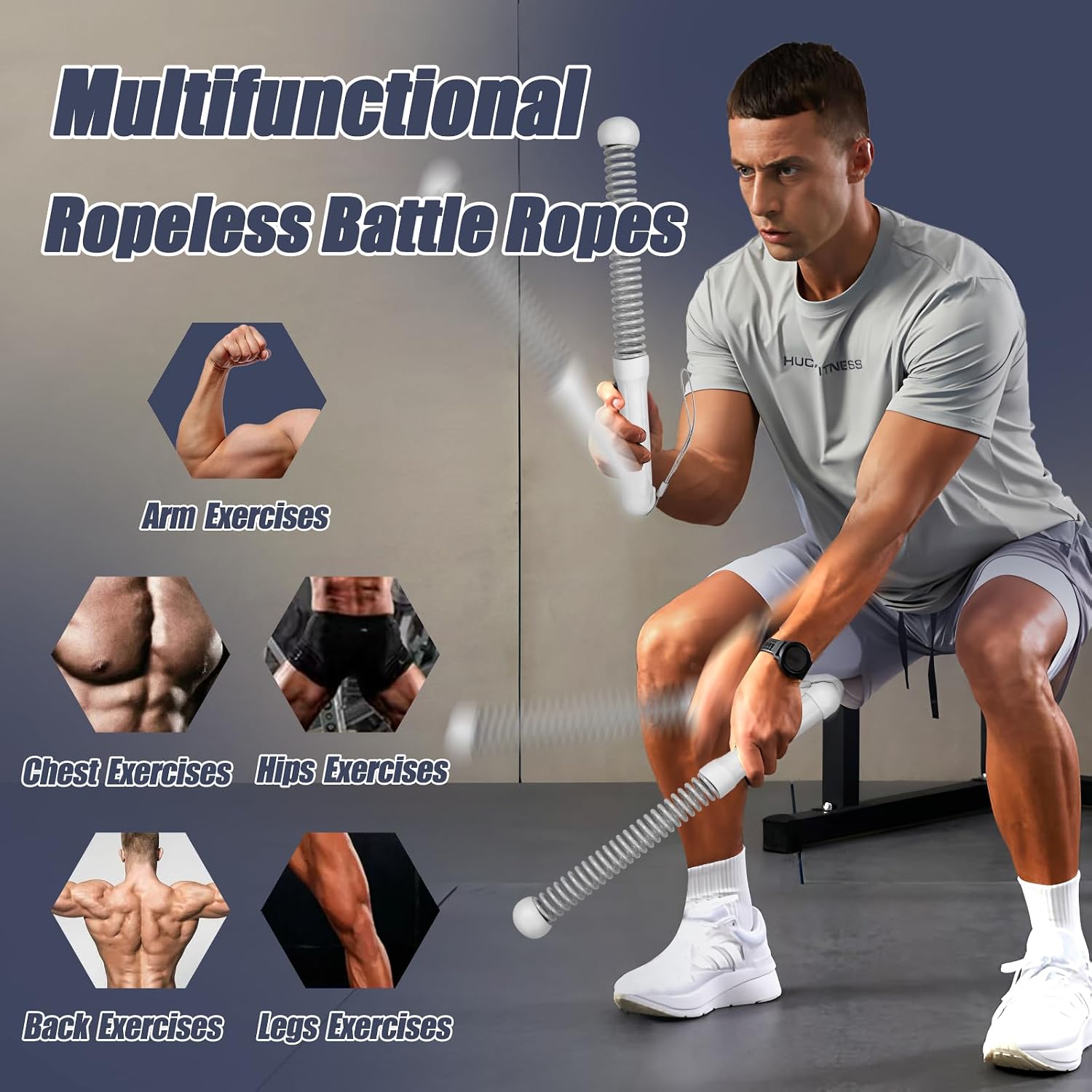 เชือกออกกำลังกายแบบไร้สายรุ่นท - Battle Rope Heavy บทวิจารณ์และราคา