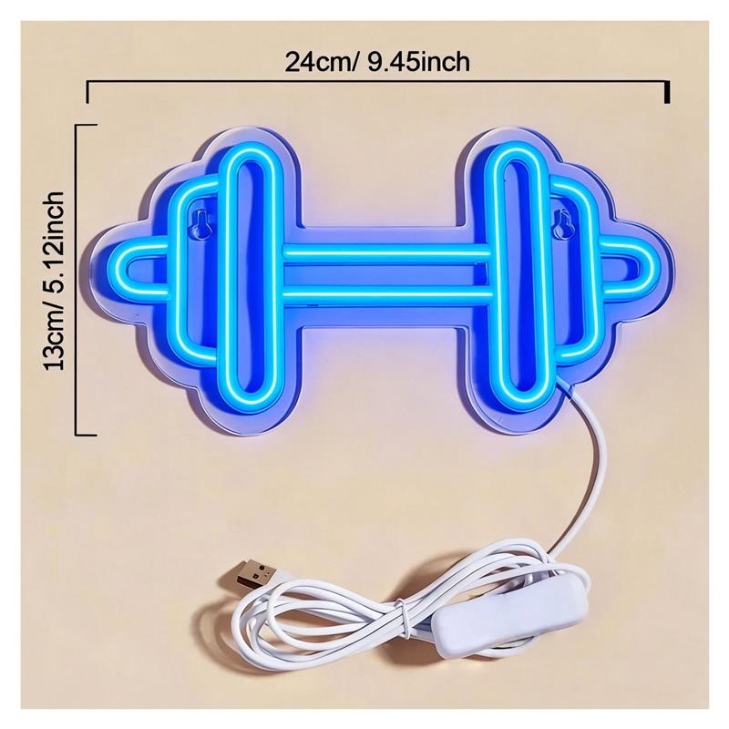 ป้ายไฟนีออนรูปดัมเบล ใช้พลังงา - Home Gym Neon Sign บทวิจารณ์และราคา