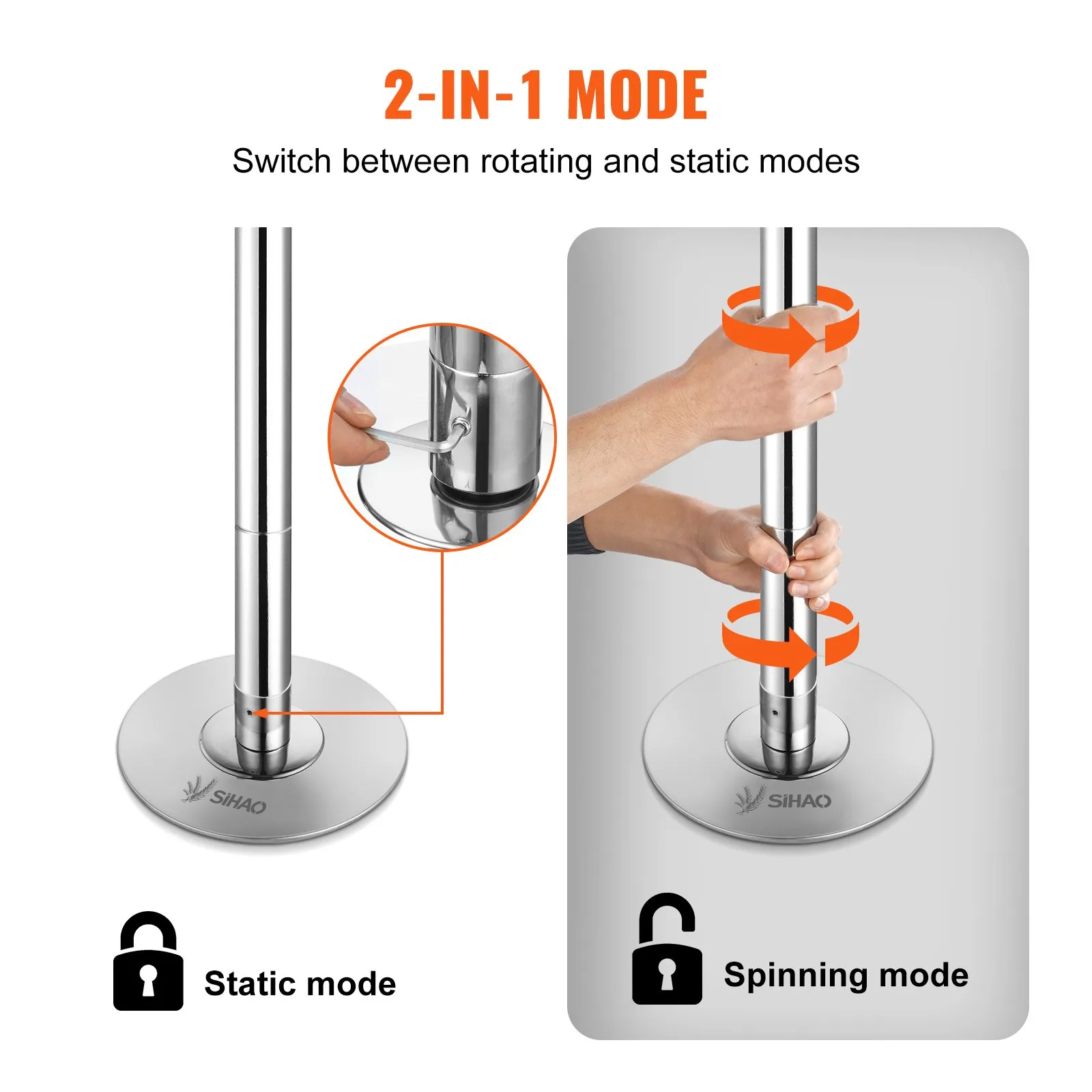 เสาเต้นรำแบบพกพา SIHAO ปรับควา - Home Gym Routine บทวิจารณ์และราคา