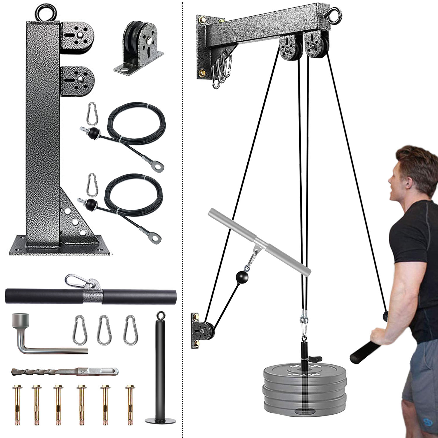 ระบบรอกติดผนังสําหรับออกกําลัง - Lat Pulldown Cable บทวิจารณ์และราคา