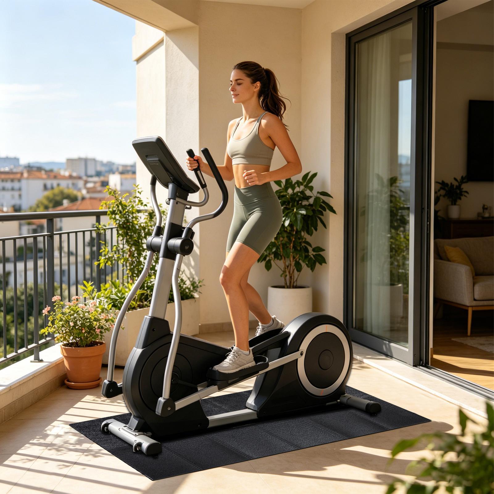 แผ่นรองลู่วิ่งไฟฟ้าแบบหนา กันน - Leg Home Gym Workout บทวิจารณ์และราคา