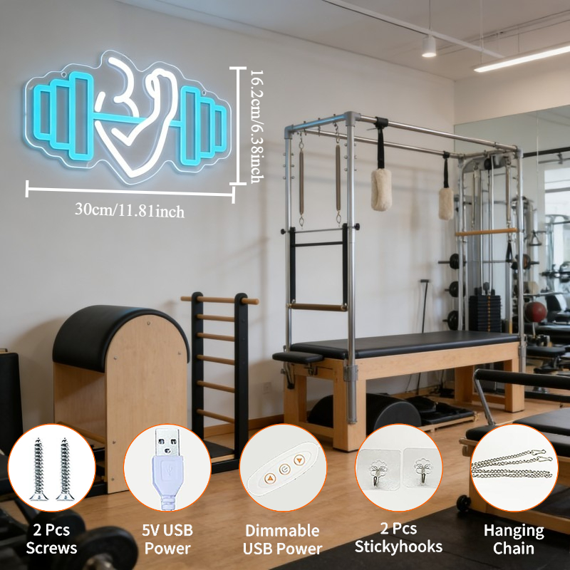 ป้ายไฟนีออนรูปดัมเบลบicep สำหร - Home Gym Neon Sign บทวิจารณ์และราคา